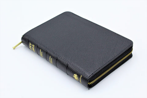 Cambridge Bible: Pocket Reference Bible Black French Morocco Leather Zippered