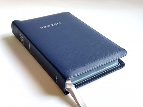 Allan Oxford Bible: Longprimer #52 - Navy Blue Meriva Calfskin Silver Line