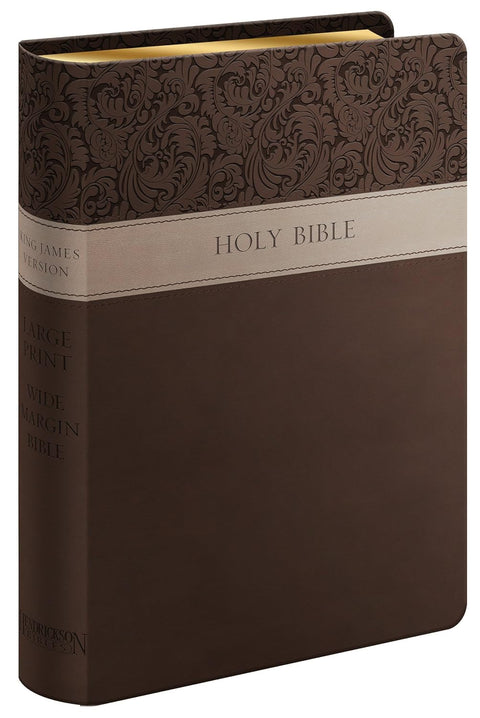Hendrickson Bible: Large Print Wide Margin Brown Flexisoft