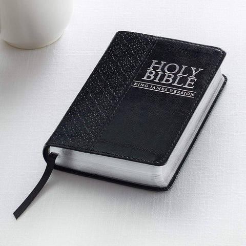 Christian Art Publishers:  Mini Pocket Bible (zippered) Faux Leather Black