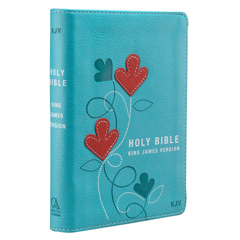 Christian Art Publishers:  Aqua Faux Leather Compact Bible