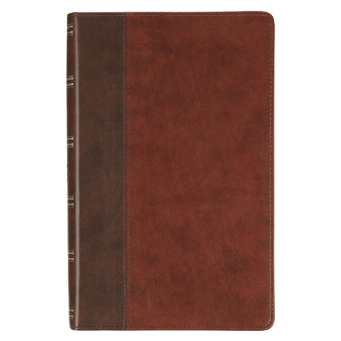 Christian Art Publishers: Two-tone Brown Faux Leather Giant Print Standard