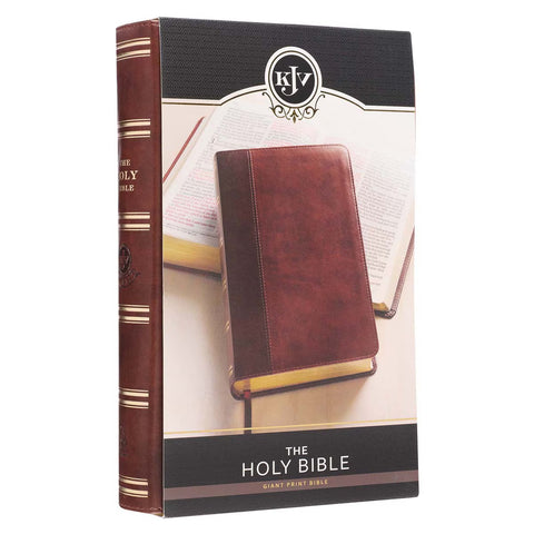 Christian Art Publishers: Two-tone Brown Faux Leather Giant Print Standard