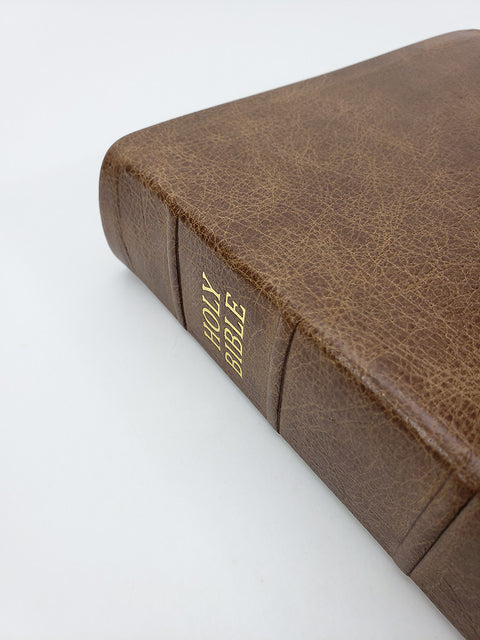 Church Bible Publishers:  Midsize Large Print Reader’s Edition – Water Buffalo -Brown