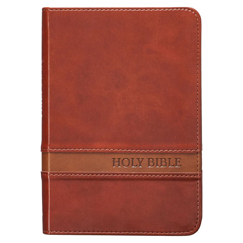Christian Art Publishers:  Two-tone Brown Faux Leather Compact