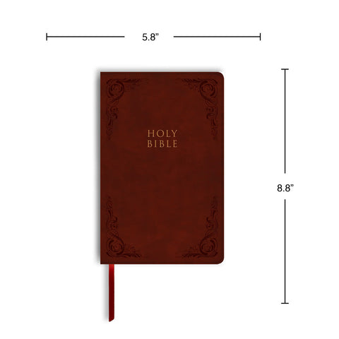 Holman Bible: Large Print Personal Size Reference Bible Leathertouch - Burgundy