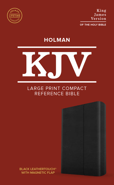 Holman Bible: Compact Black LeatherTouch with Magnetic Flap