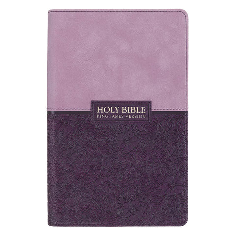 Christian Art Publishers: Two-tone Purple Faux Leather Giant Print Standard
