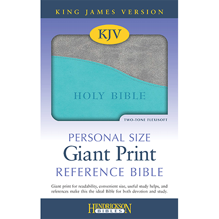 Hendrickson Bible: Personal Size Giant Print Reference Bible (Gray on Turquoise)