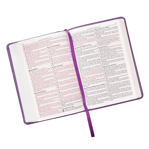 Christian Art Publishers:  Purple Faux Leather Compact Bible