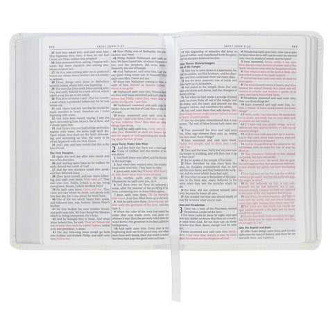Christian Art Publishers:  White Faux Leather Compact