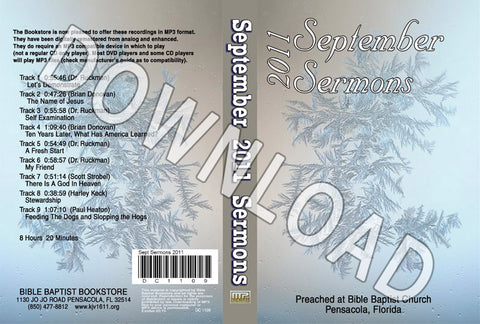 September 2011 Sermons - Downloadable MP3