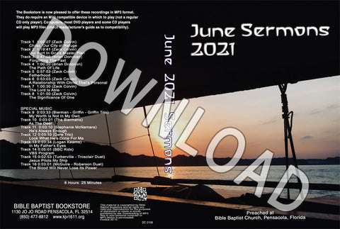 June 2021 Sermons  - Downloadable MP3