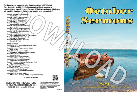 October 2021 Sermons  - Downloadable MP3