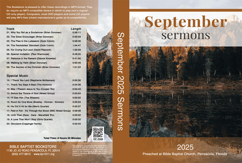 September 2025 Sermons - MP3