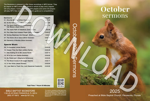 October 2025 Sermons  - Downloadable MP3