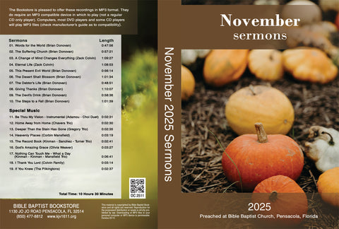 November 2025 Sermons - MP3
