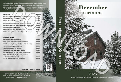 December 2025 Sermons  - Downloadable MP3