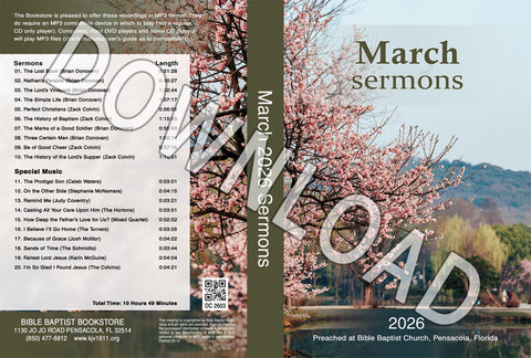 March 2026 Sermons  - Downloadable MP3