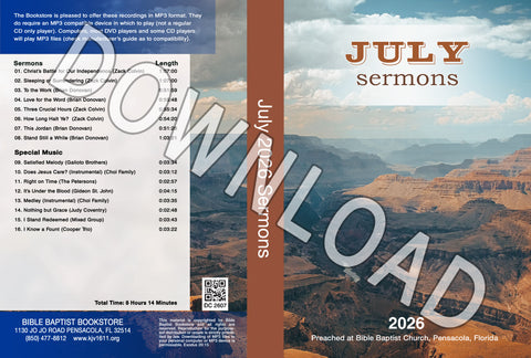 July 2026 Sermons  - Downloadable MP3