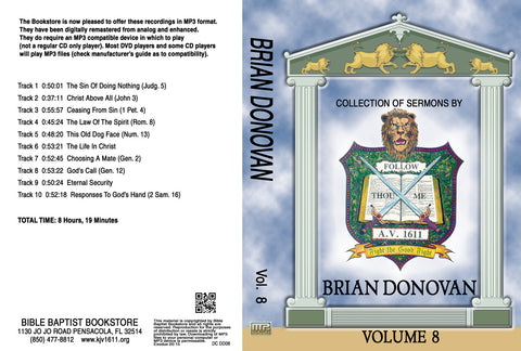Brian Donovan Sermons on MP3 - Volume 8