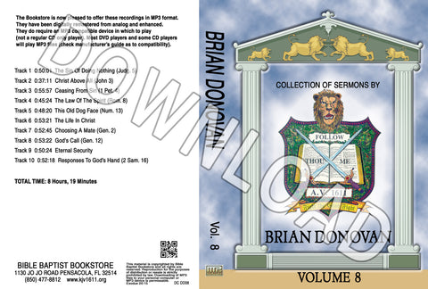 Brian Donovan: Sermons, Volume 8 - Downloadable MP3