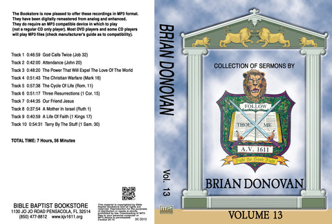 Brian Donovan Sermons on MP3 - Volume 13