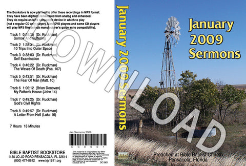 January 2009 Sermons - Downloadable MP3