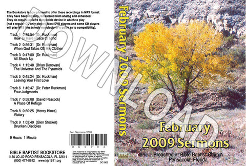February 2009 Sermons - Downloadable MP3