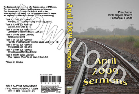 April 2009 Sermons - Downloadable MP3