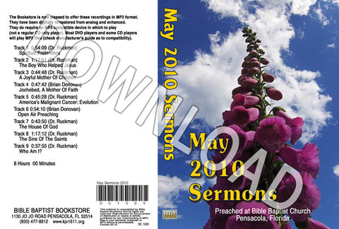 May 2010 Sermons - Downloadable MP3