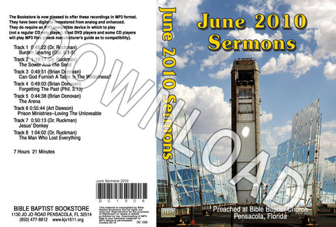 June 2010 Sermons - Downloadable MP3
