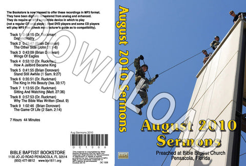 August 2010 Sermons - Downloadable MP3
