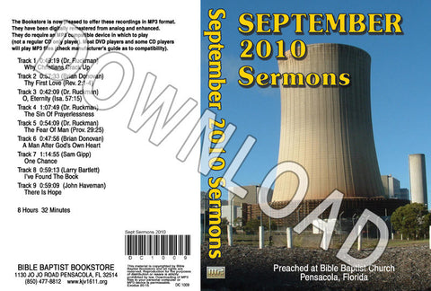 September 2010 Sermons - Downloadable MP3