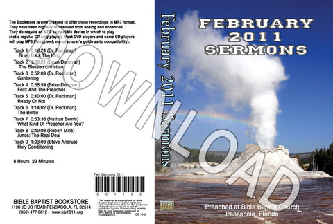 February 2011 Sermons - Downloadable MP3