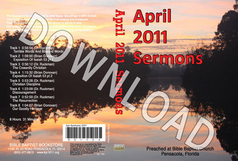 April 2011 Sermons - Downloadable MP3