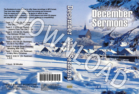 December 2011 Sermons - Downloadable MP3