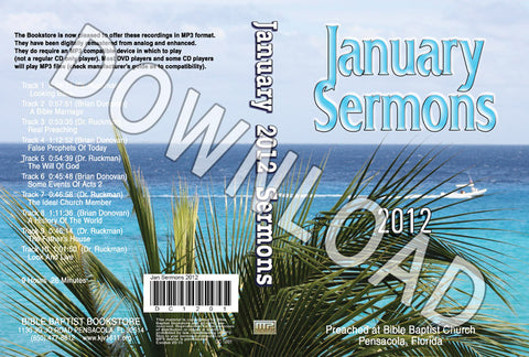 January 2012 Sermons - Downloadable MP3