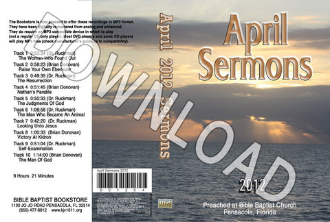 April 2012 Sermons - Downloadable MP3