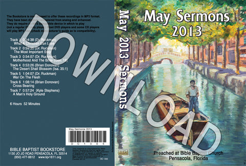 May 2013 Sermons - Downloadable MP3