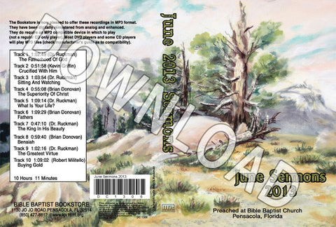 June 2013 Sermons - Downloadable MP3