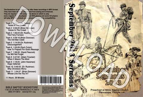 September 2013 Sermons - Downloadable MP3