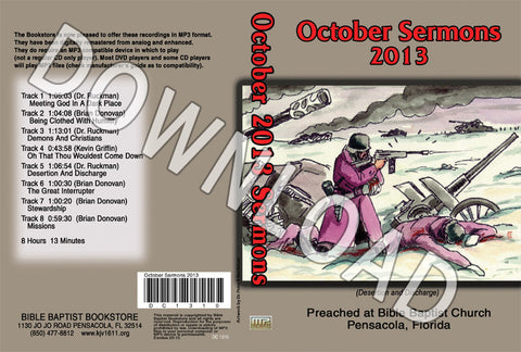 October 2013 Sermons - Downloadable MP3