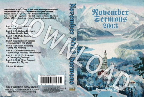 November 2013 Sermons - Downloadable MP3