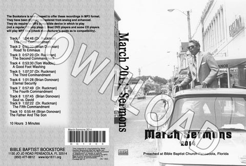 March 2014 Sermons - Downloadable MP3