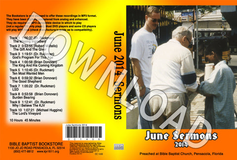 June 2014 Sermons - Downloadable MP3