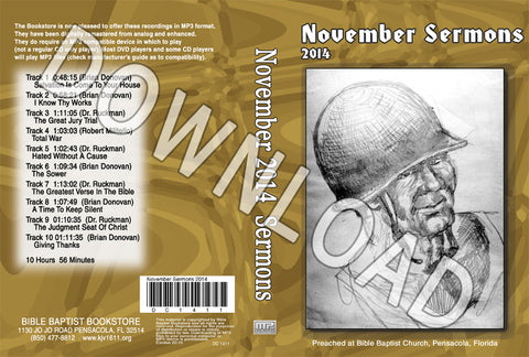 November 2014 Sermons - Downloadable MP3
