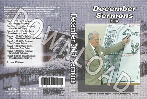 December 2014 Sermons - Downloadable MP3