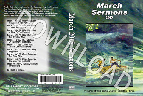 March 2015 Sermons - Downloadable MP3