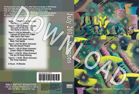 July 2015 Sermons - Downloadable MP3
